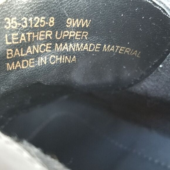 Vintage 90s y2k Steampunk Granny Punk Gray Leather Lace-up Heeled Boots Booties - Picture 10 of 10